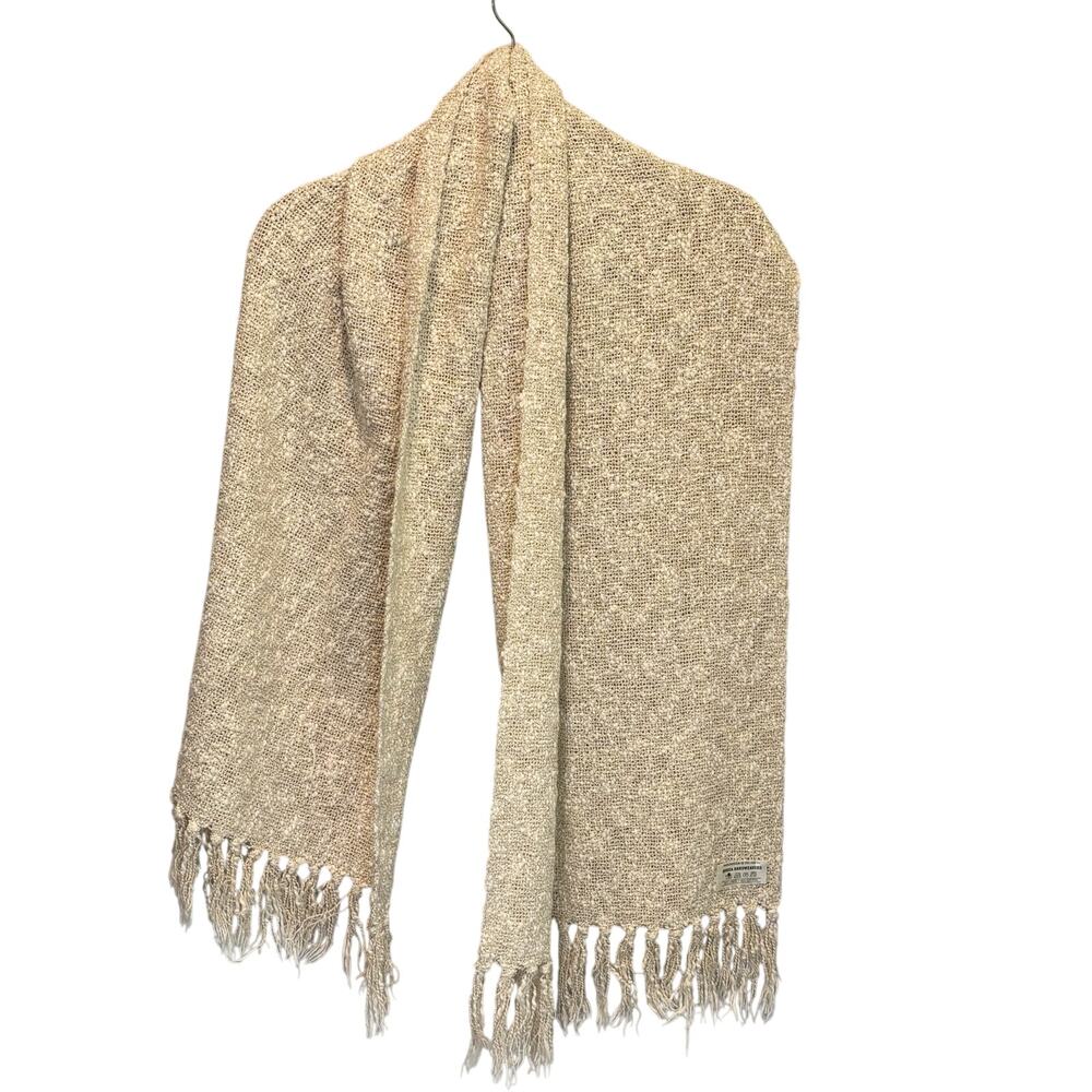 Avoca Handweavers Cream Linen Blend Scarf